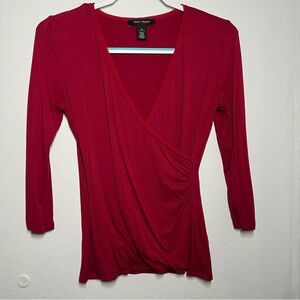 White House Black Market Draped Wrap Top